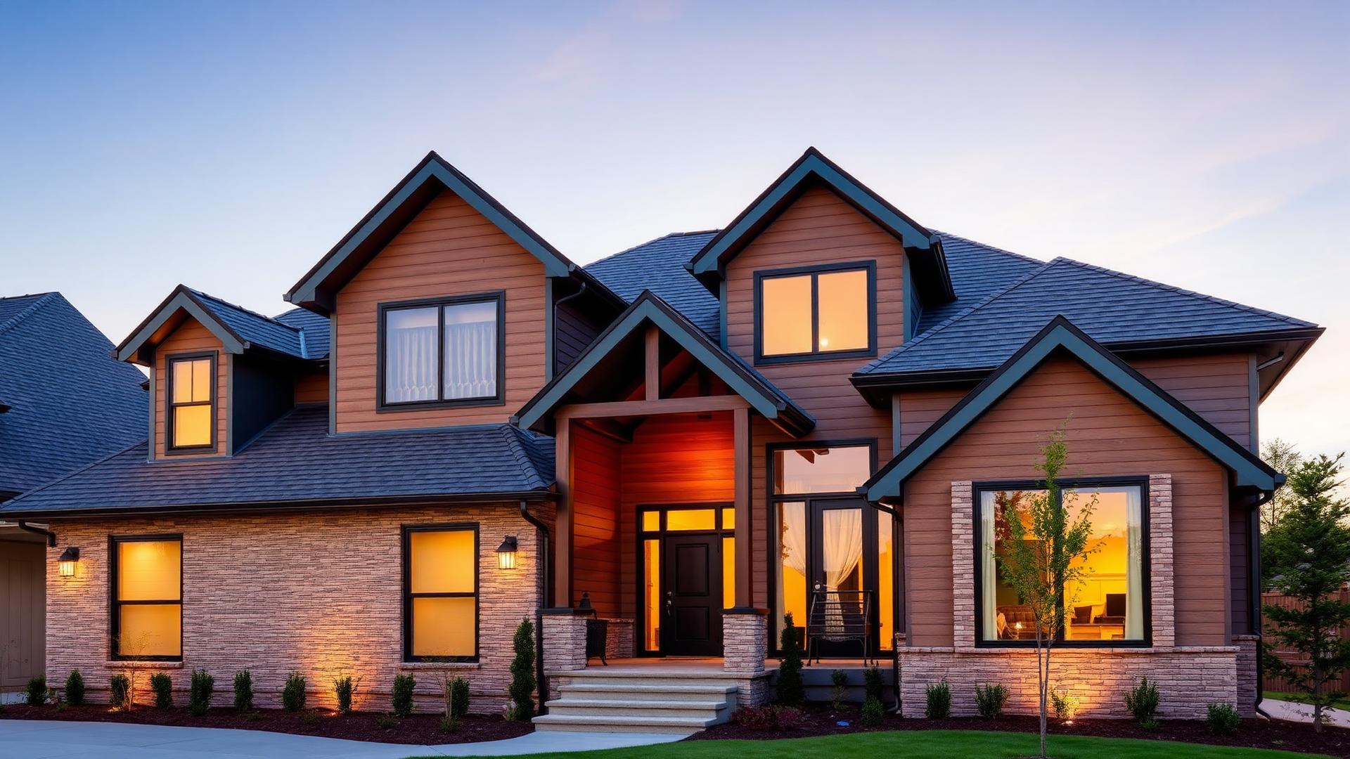 Luxury North Texas home with new roof, windows, and siding installed by R&R Remodeling